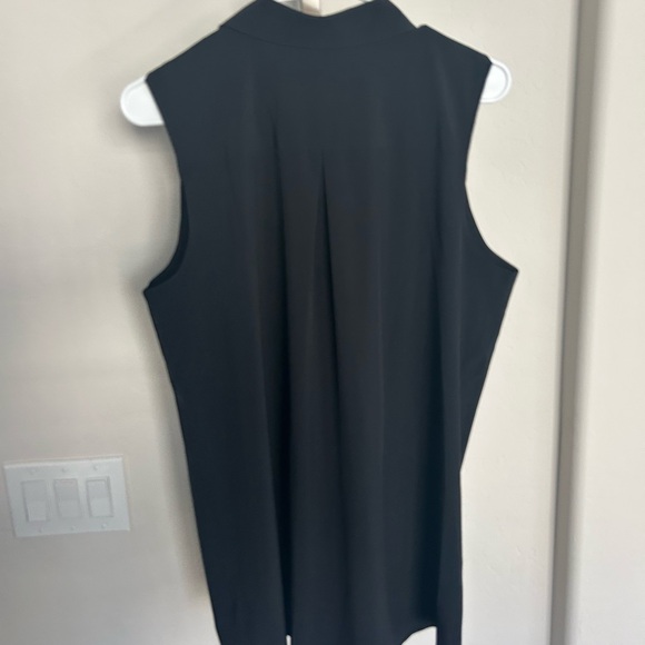 Athleta Urbanite II UPF Button Down Tank Top Blouse Black Size Large Tall - Picture 5 of 6